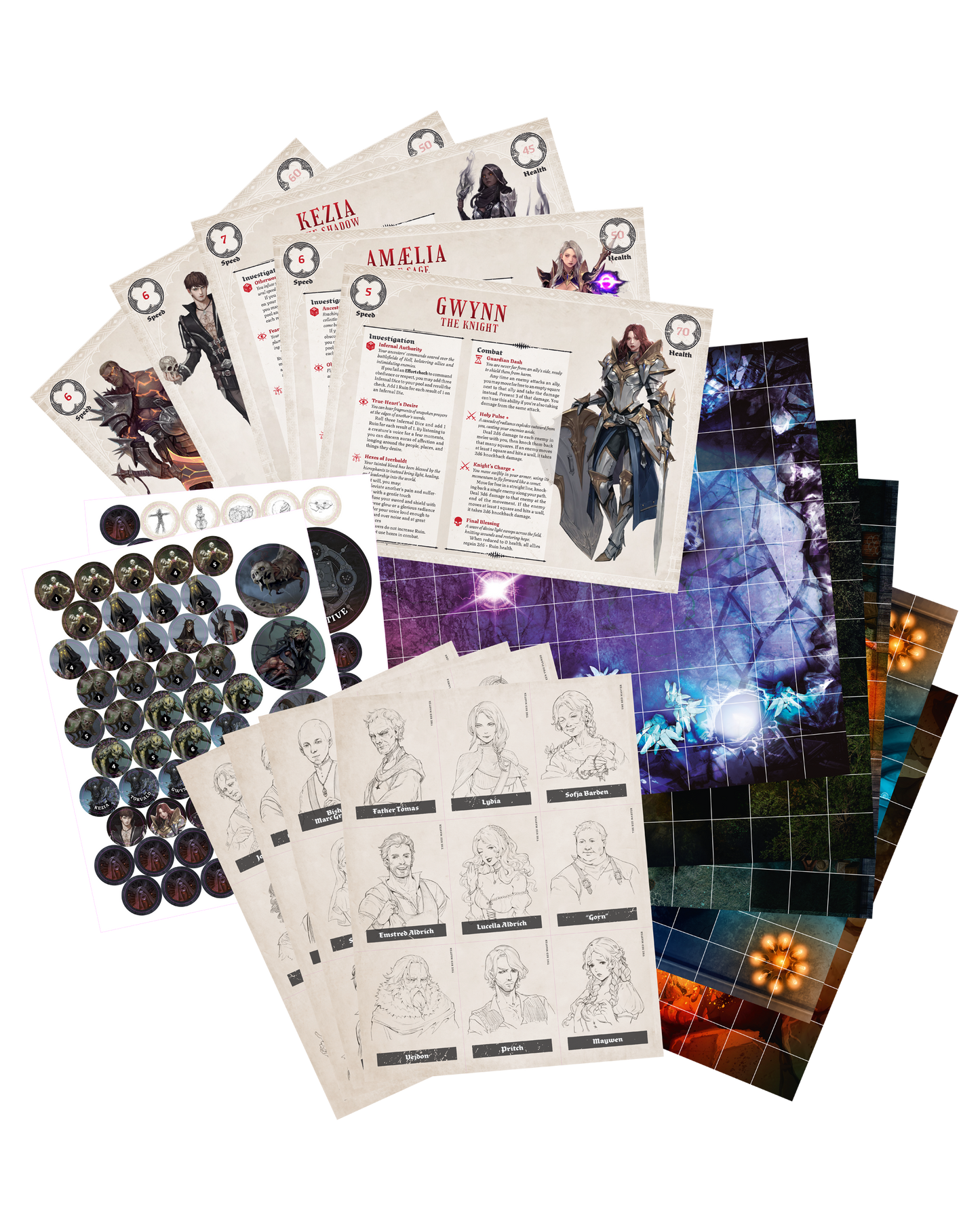 Hellguard: Curse of Caina Player Aid Pack